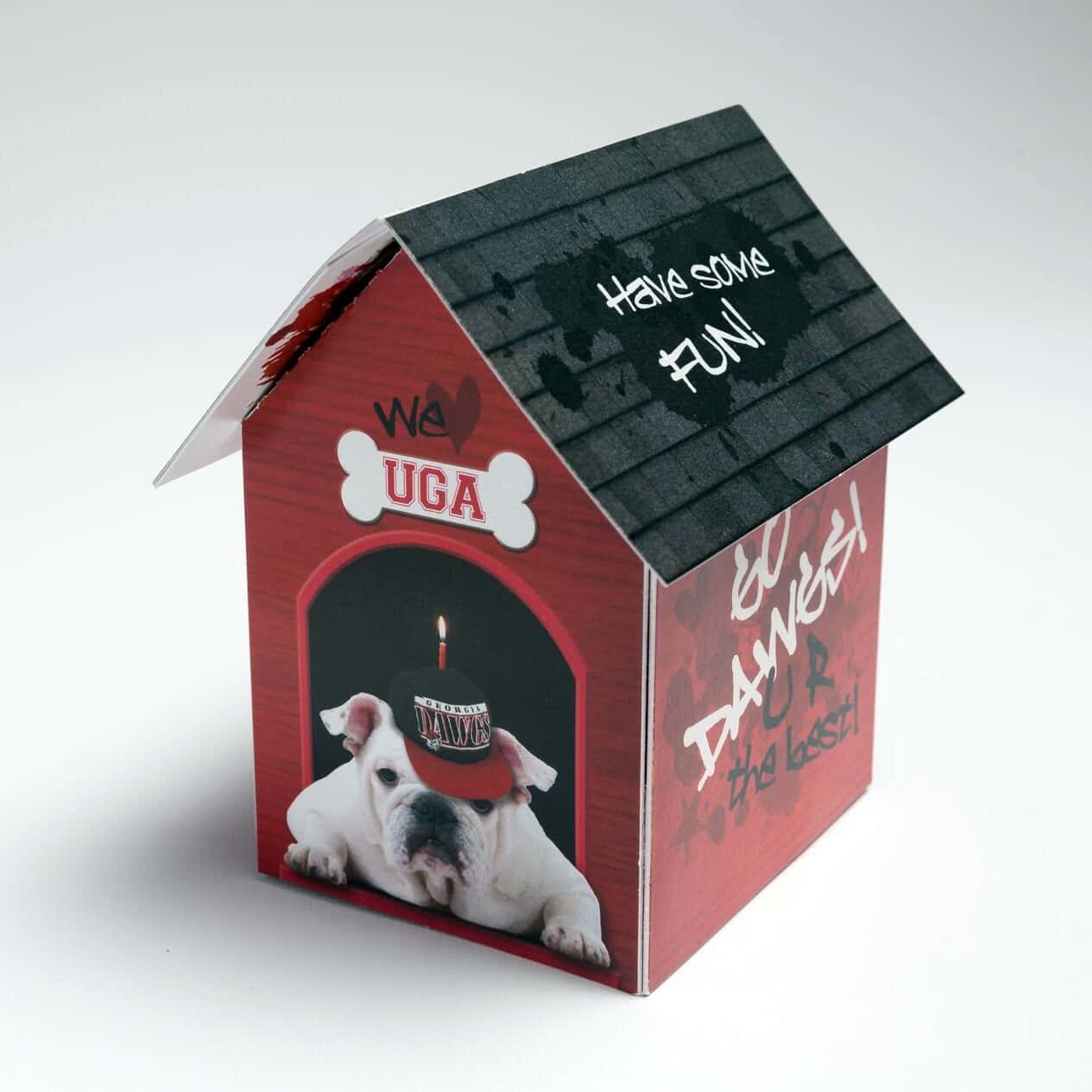Pop Up House w/Lift Up Roof (6.125" x 4.625" Flat) (Sample)