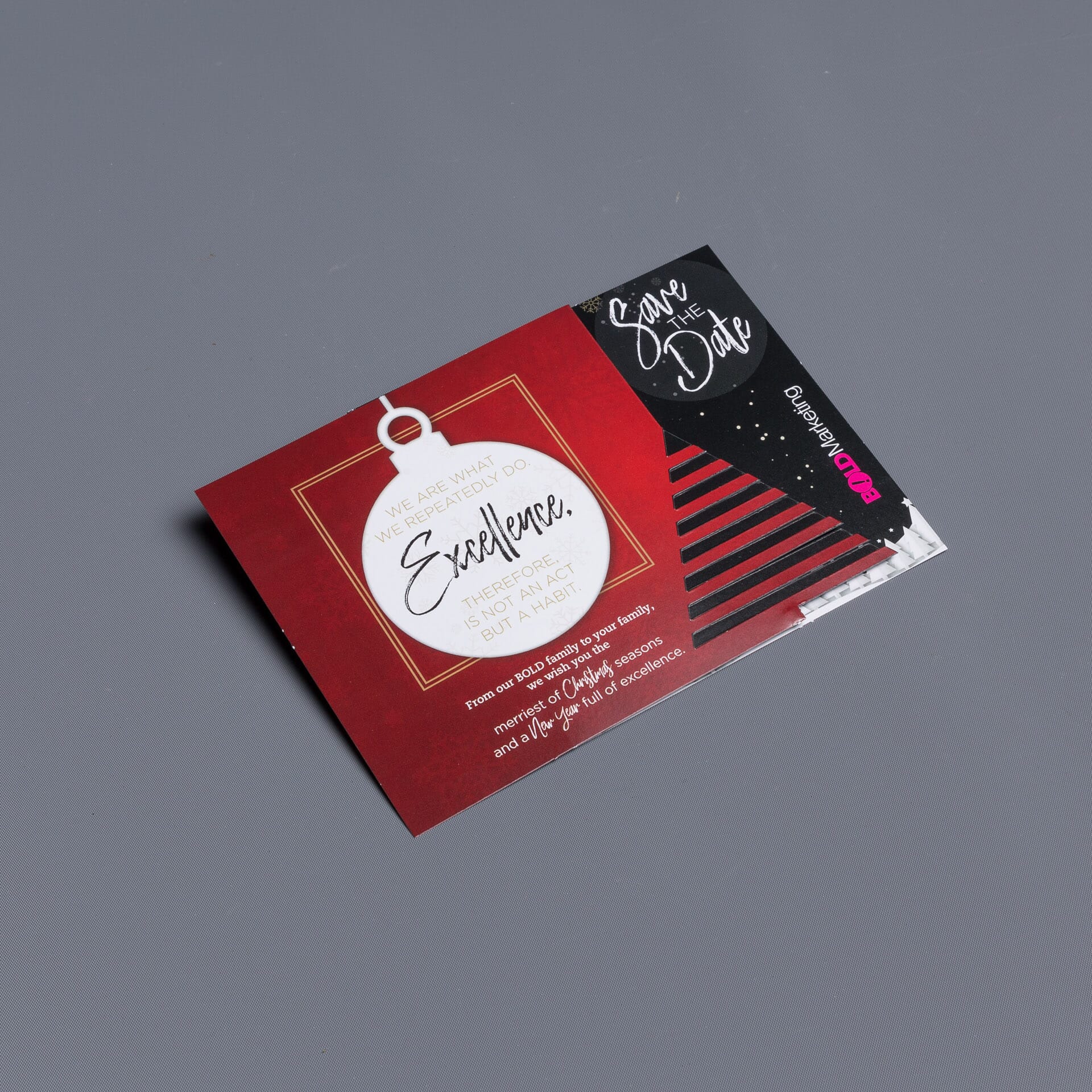 Bold Marketing Uses the Holiday Tree Card to Invite Its Best Customers to Celebrate New Location