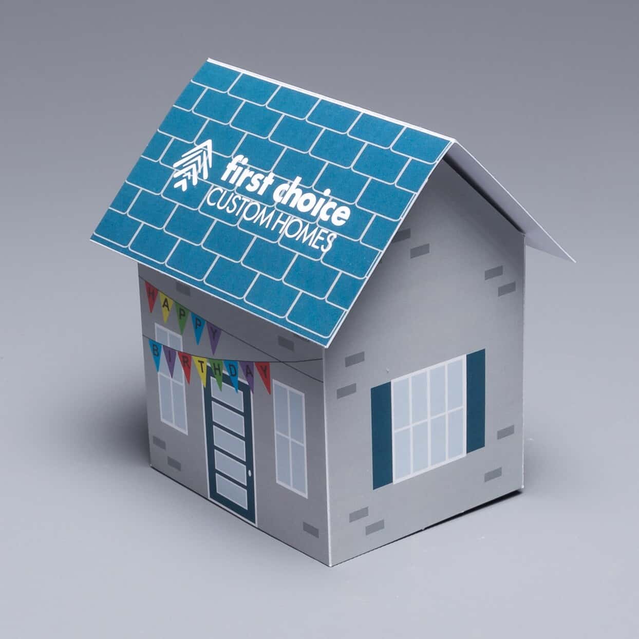 First Choice Custom Homes uses Pop Up House with Lift Up Roof to Thank Clients 