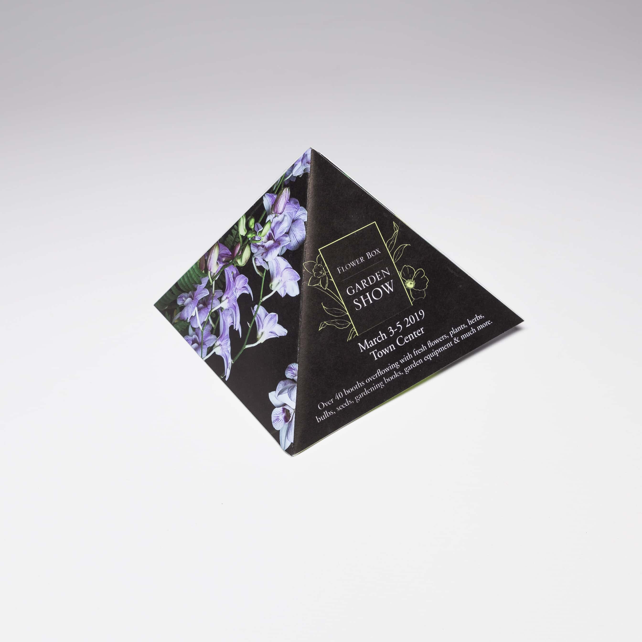 Fold Out Pyramid (6" x 5 3/16" Flat) (Sample)