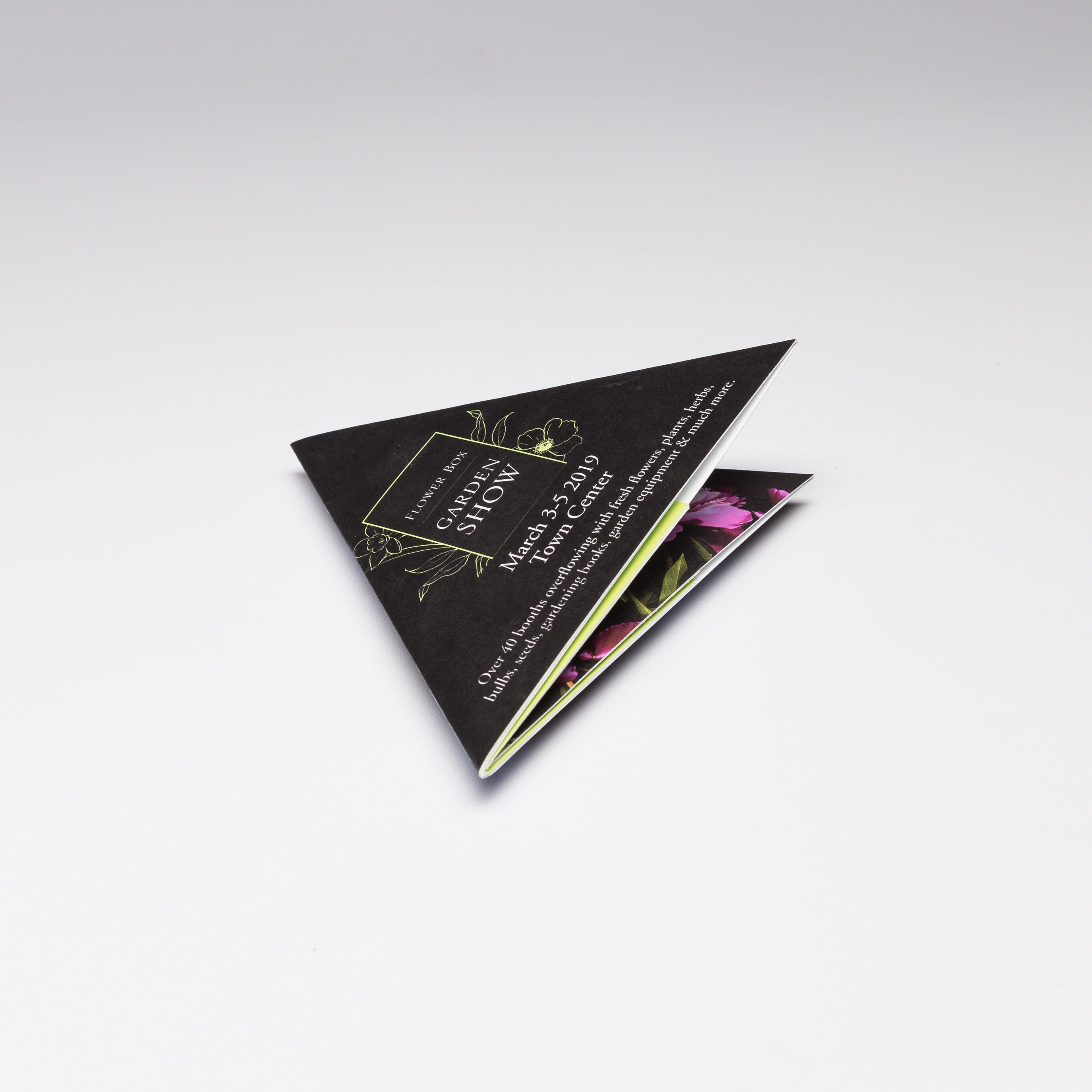 Red Paper Plane's Fold Out Pyramid is a great desktop reminder of your brand, upcoming event, and products/services.
