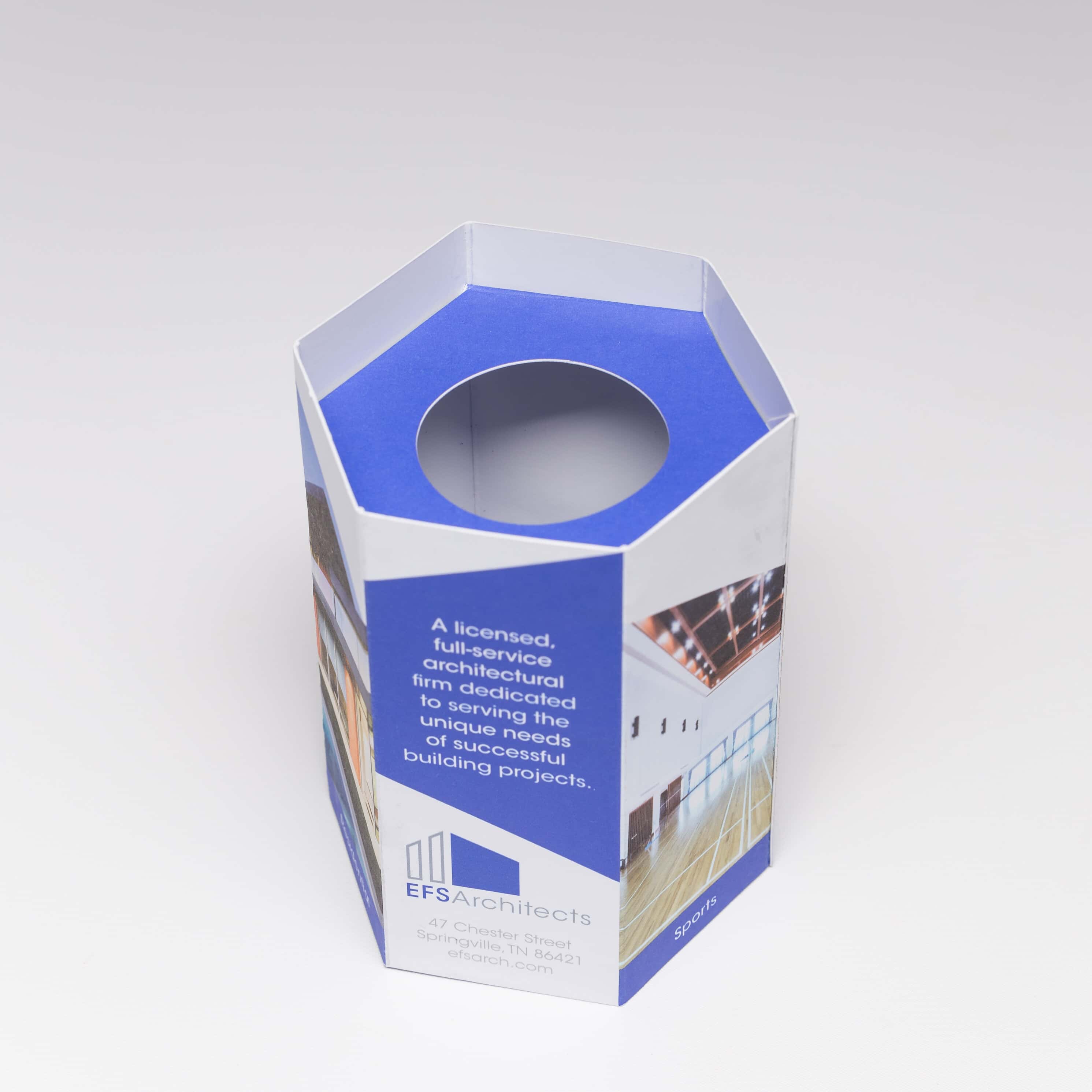 Hexagon Pen Pot (5 5/8" x 7 5/8") (Sample)