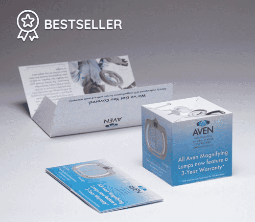Aven uses 3" Cube with Zip Strip to Introduce Product Warranty 