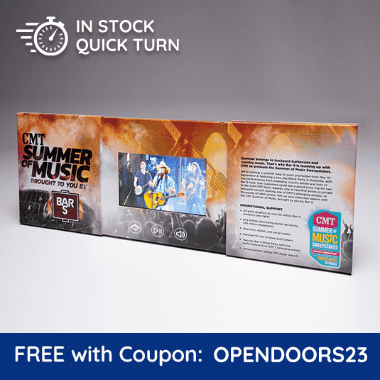 4.3" Video Screen - Center Reveal - Quick Turn (8.3125" x 4.5625") (Sample)