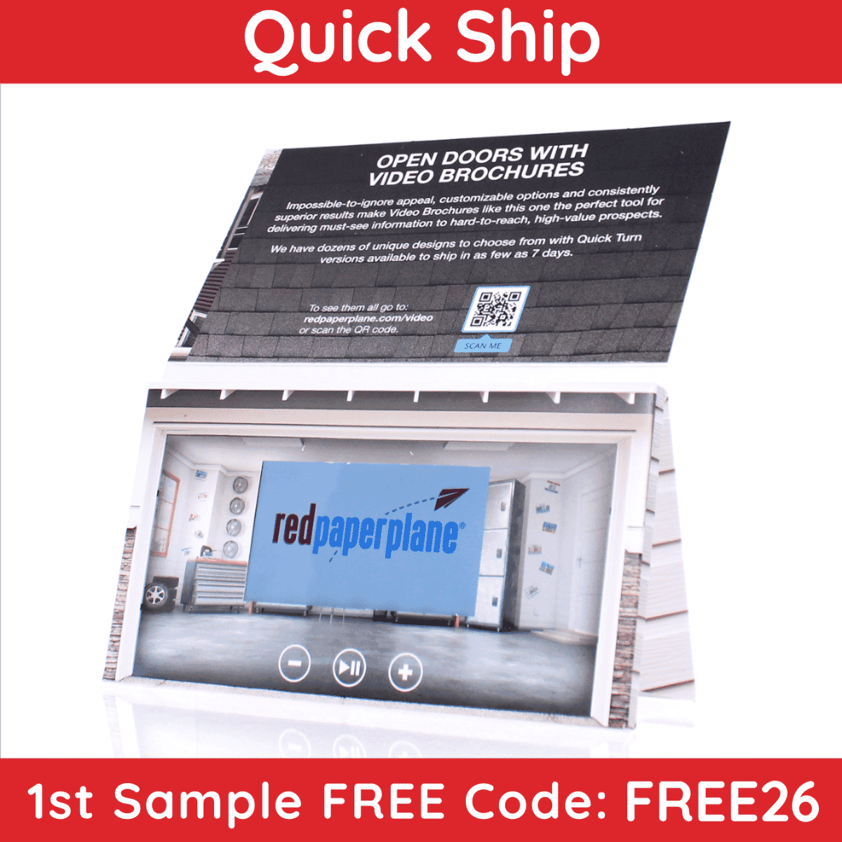 4.3" Gusseted Easel Back Video Brochure - (8.25" x 4.563") (Sample)