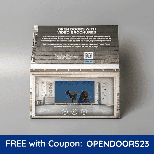 4.3" Gusseted Easel Back Video Brochure - Quick Turn (8.25" x 4.563") (Sample)