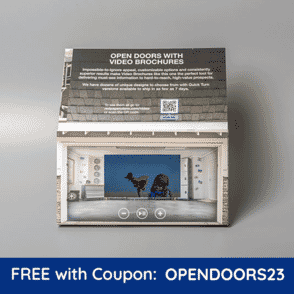 4.3" Gusseted Easel Back Video Brochure - Quick Turn (8.25" x 4.563") (Sample)