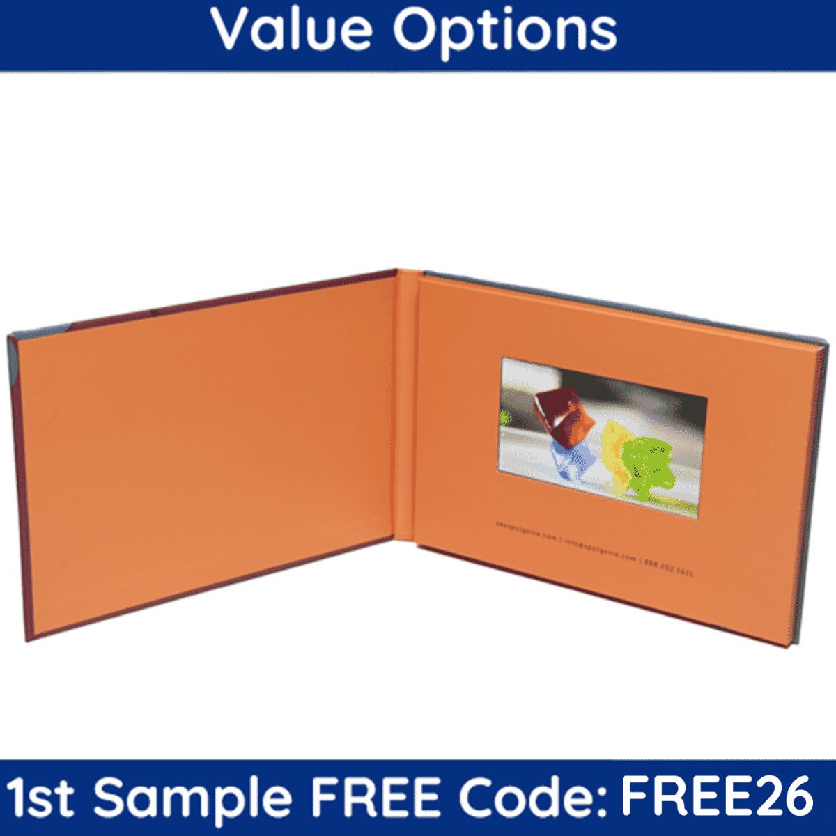 4.3" Video Screen - Hardcover Landscape (8.267" x 5.827") (Sample)