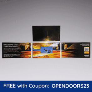4.3" Stepped Reveal Video Brochure - Quick Turn (8.25" x 4.6875") (Sample)