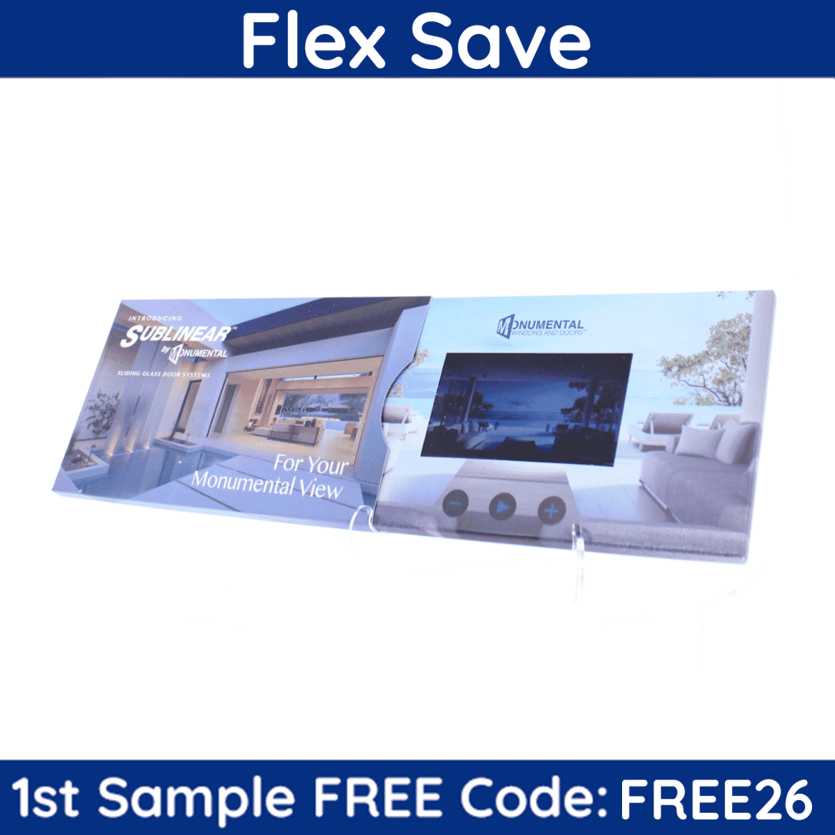 4.3" Video Brochure - Telescoping Slider - Flex Save