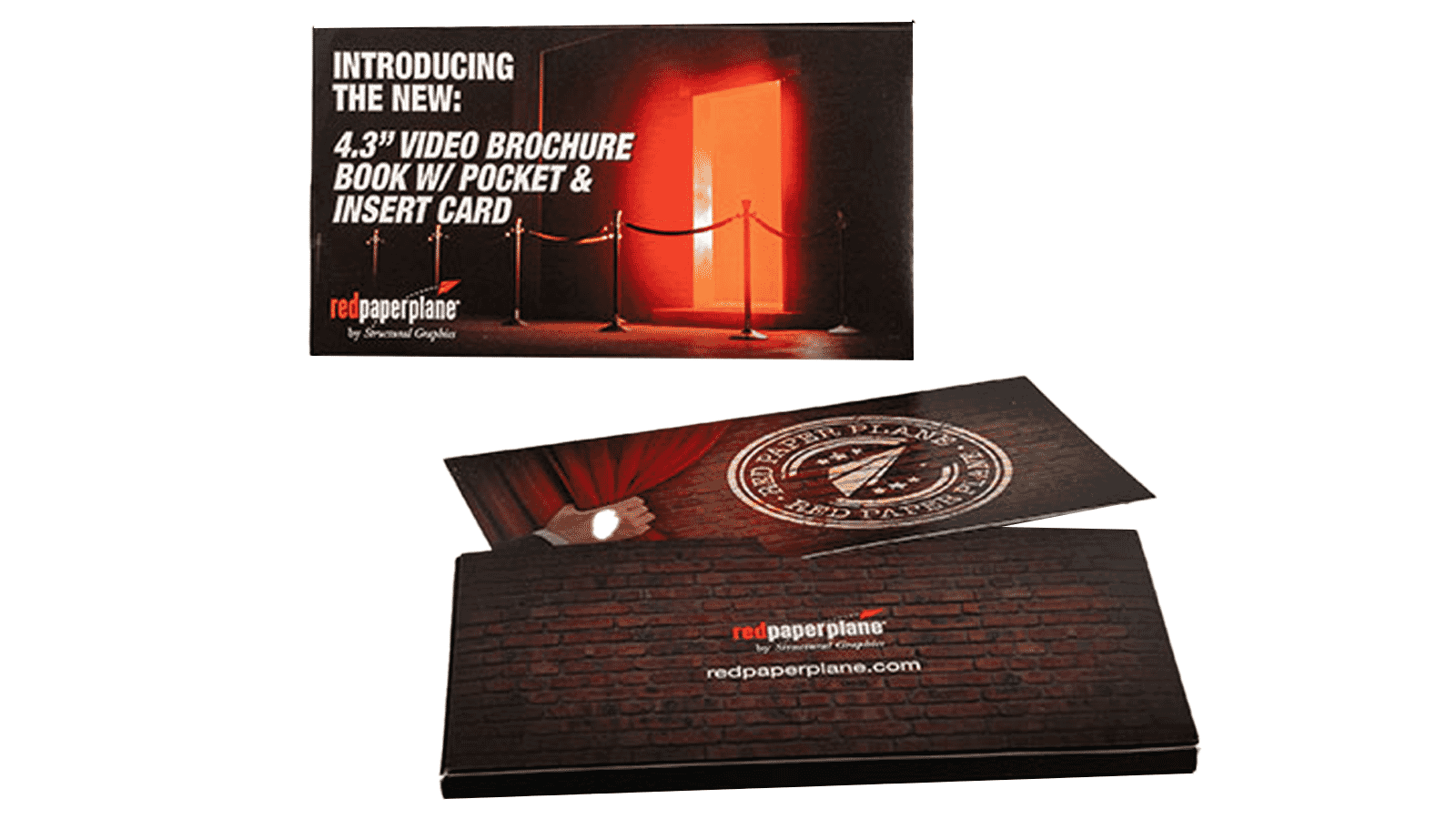 4.3" Video Brochure Book With Pocket & Insert Card - Flex Save