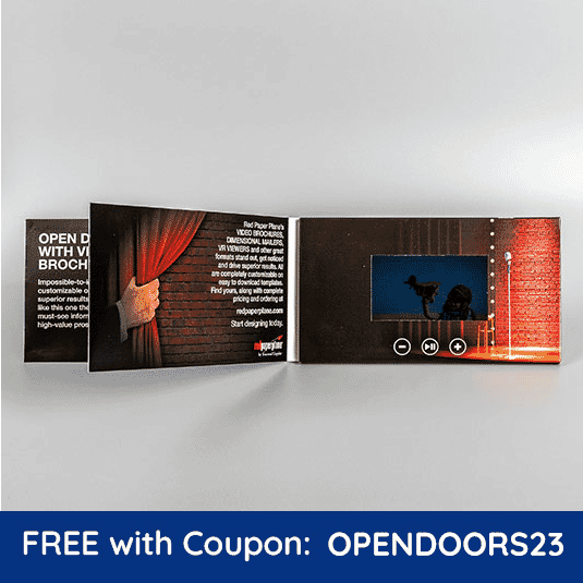 4.3" Video Book with Pocket & Insert Card  - Quick Turn (Sample)