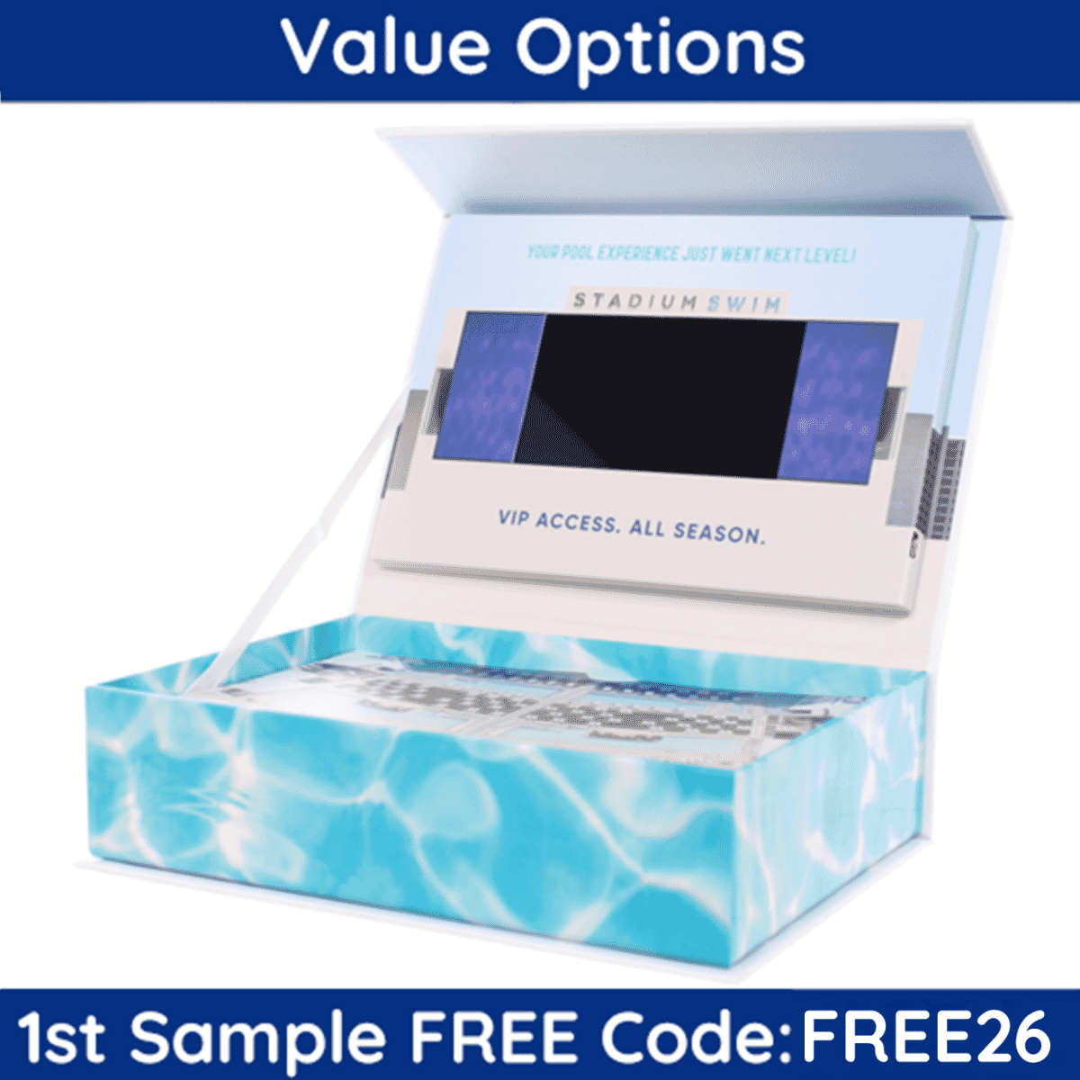 Red Bull used Red Paper Plane's 4.3" Video Screen Box for a promotional campaign. This product is perfect for any promotional campaign because your samples and gifts are presented a professional manner to your target audience, with engaging video content 