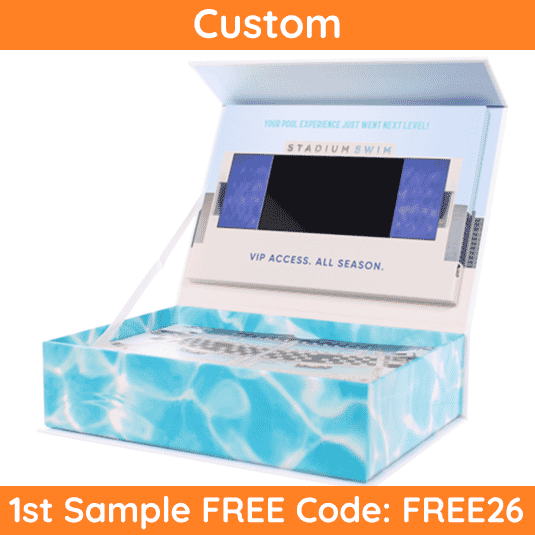 Red Bull used Red Paper Plane's 4.3" Video Screen Box for a promotional campaign. This product is perfect for any promotional campaign because your samples and gifts are presented a professional manner to your target audience, with engaging video content 