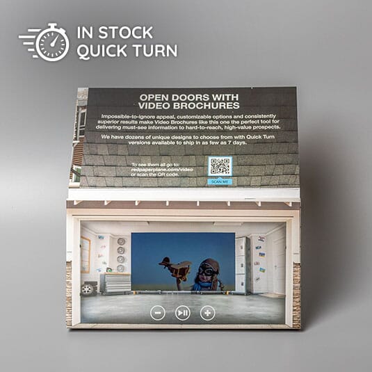 4.3" Gusseted Easel Back Video Brochure - Quick Turn