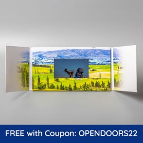 4.3" Gatefold Video Brochure with Pocket & Insert Card - Quick Turn (8.25" x 4.5625" ) (Sample)