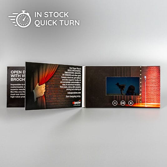 4.3" Video Brochure Book with Pocket & Insert Card - Quick Turn