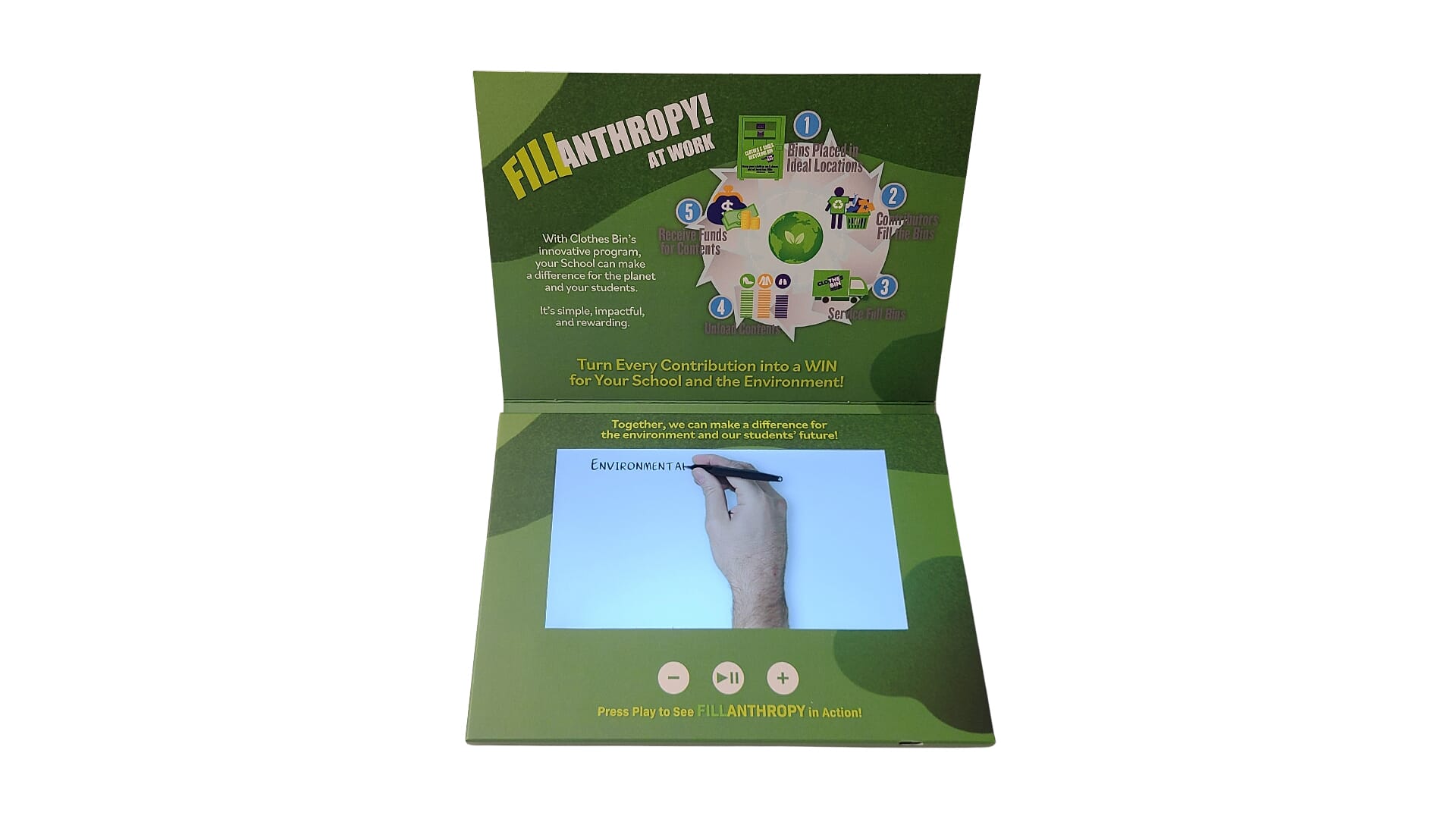 7" Flip Cover Video Brochure - Quick Ship