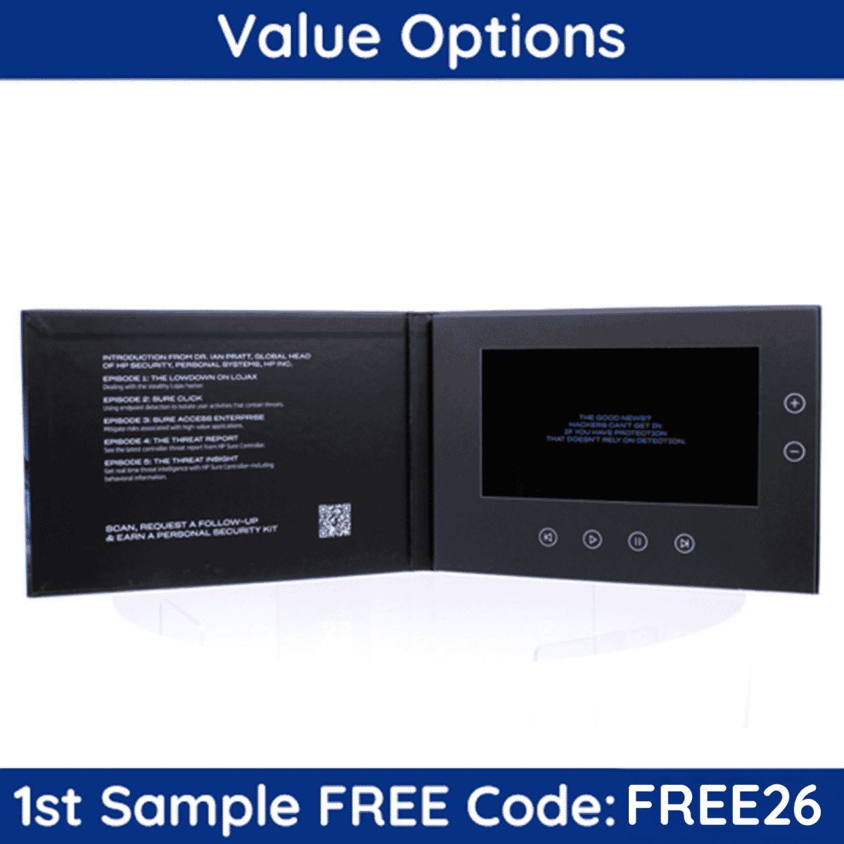 7" Video Screen - Hardcover Landscape (8.5" x 6") (Sample)