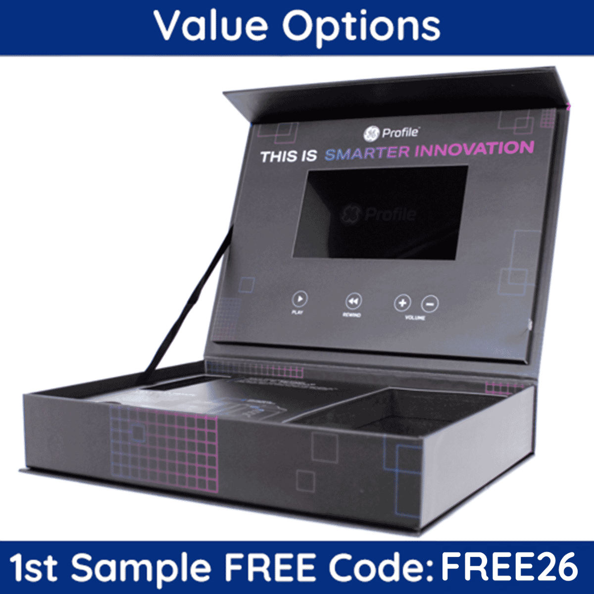 The Last Game Used Red Paper Plane's 7" HD Video Screen Box for a promotional campaign. Your samples and gifts are presented a professional manner to your target audience due to the inside well, video screen, and overall sleek feel