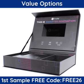 The Last Game Used Red Paper Plane's 7" HD Video Screen Box for a promotional campaign. Your samples and gifts are presented a professional manner to your target audience due to the inside well, video screen, and overall sleek feel