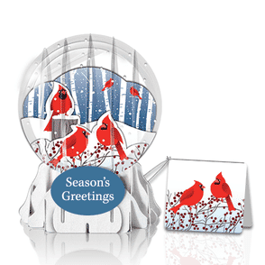 Berry Birds 3" Globe Greeting Card