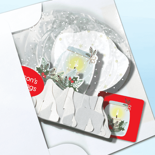 Holiday Glow 3" Globe Greeting Card