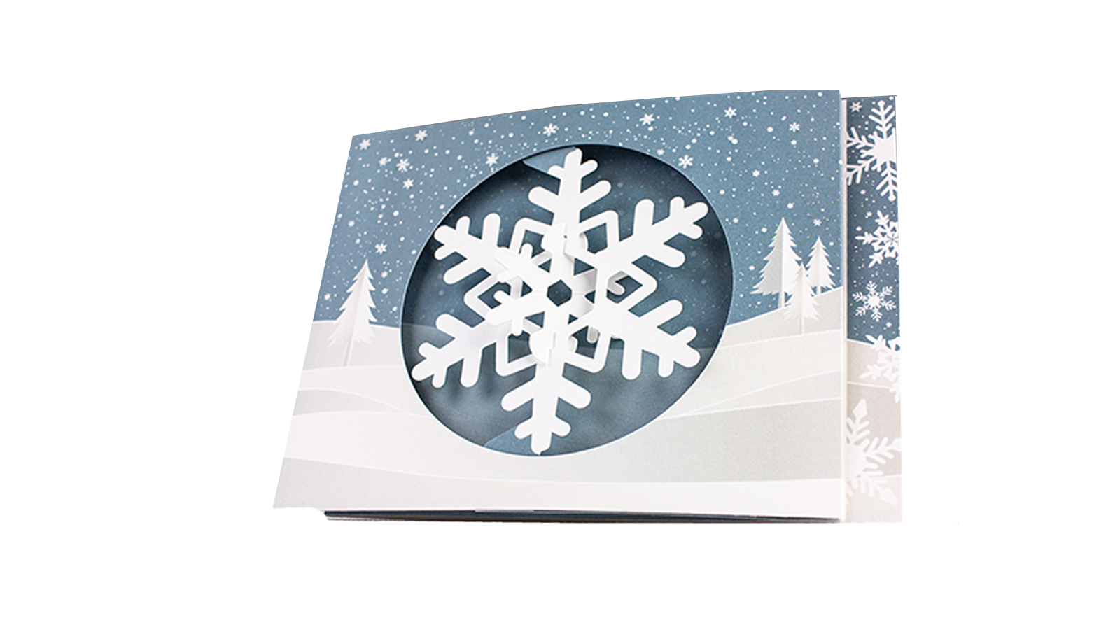 Red Truck Snowflake Spinner Holiday Card