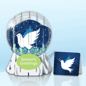 Peace for All 3" Globe Greeting Card (3" x 3" x 4") (Sample)