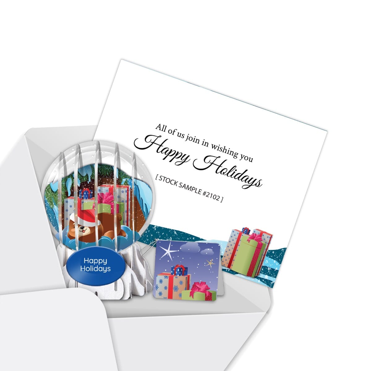 Holiday Hibernation Globe Greeting Card