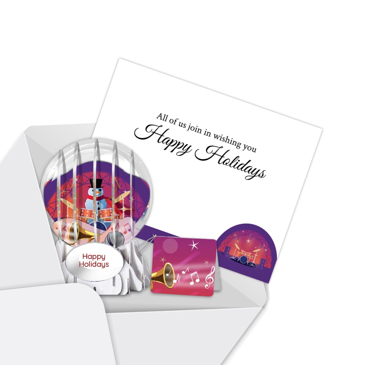 Holiday Rock 3" Globe Greeting Card