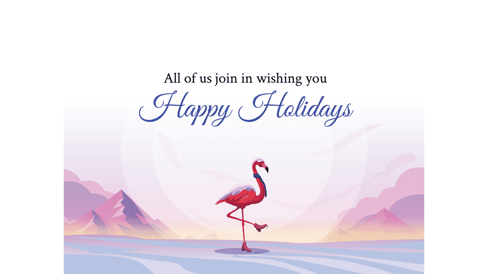 Bon Voyage Flamingo 3" Globe Greeting Card