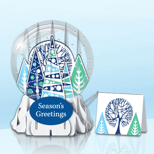 Frozen Forest 3" Globe Greeting Card