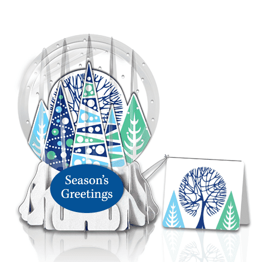 Frozen Forest 3" Globe Greeting Card