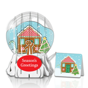 Gingerbread House 3" Globe Greeting Card