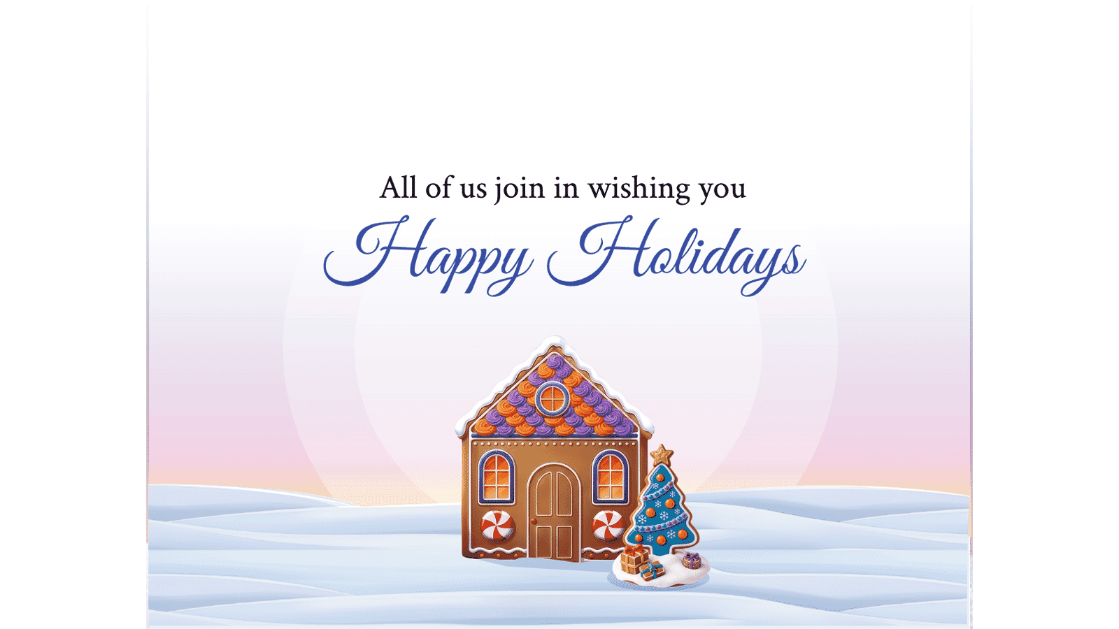 Gingerbread Dream Cottage 3" Globe Greeting Card