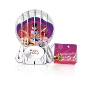 Holiday Rock 3" Globe Greeting Card