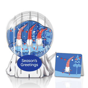 Gnome Sweet Gnome 3" Globe Greeting Card