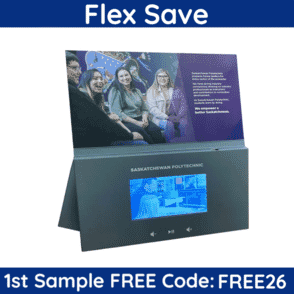 4.3" Gusseted Easel Back Video Brochure - Flex Save