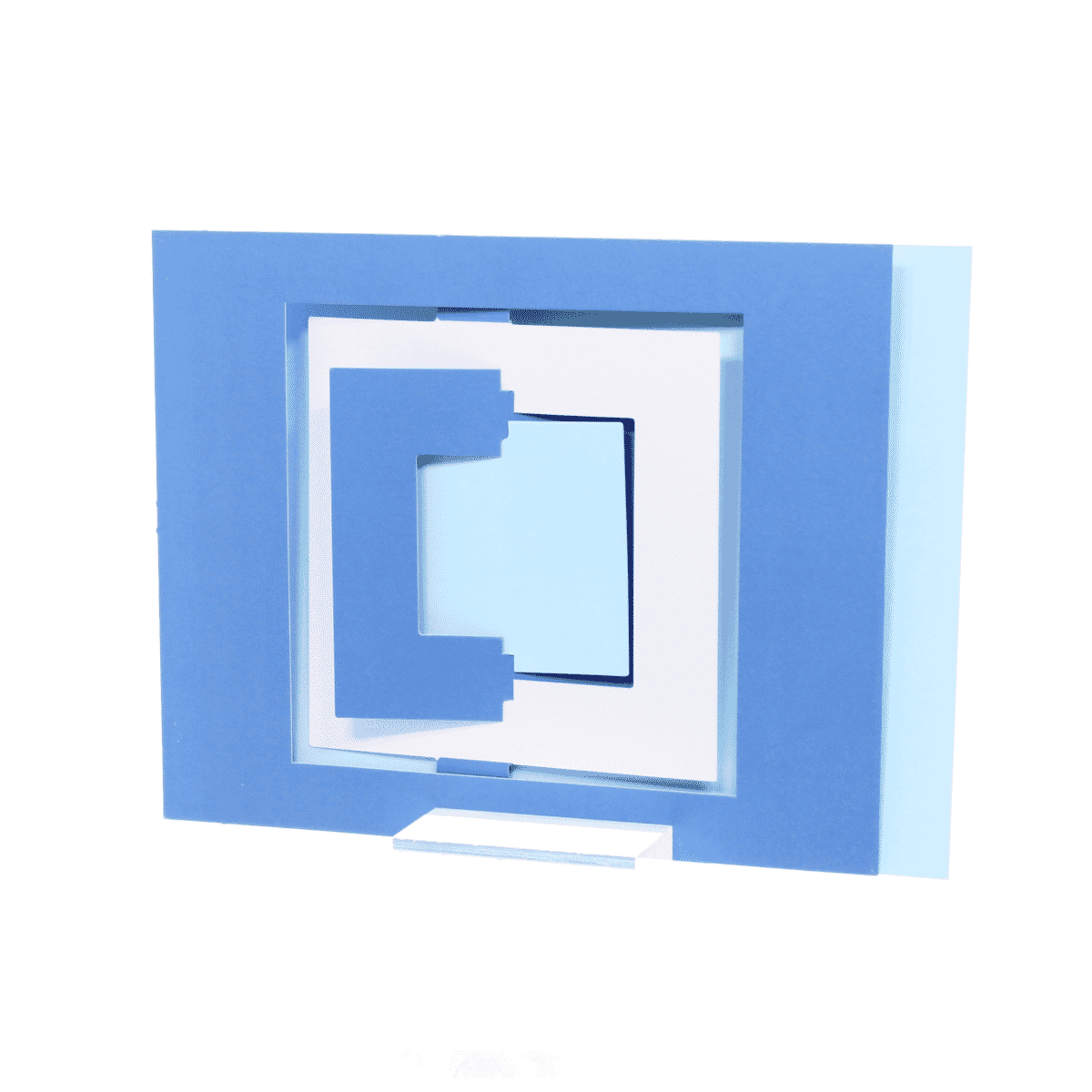 Designers use the Square Spinner Holiday Card to send a greeting to their clients