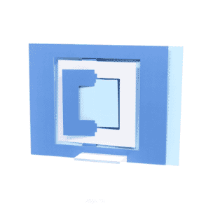 Designers use the Square Spinner Holiday Card to send a greeting to their clients