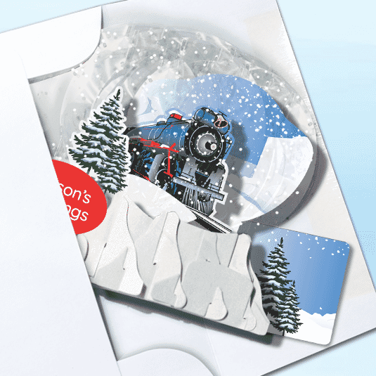 Holiday Express 3" Globe Greeting Card