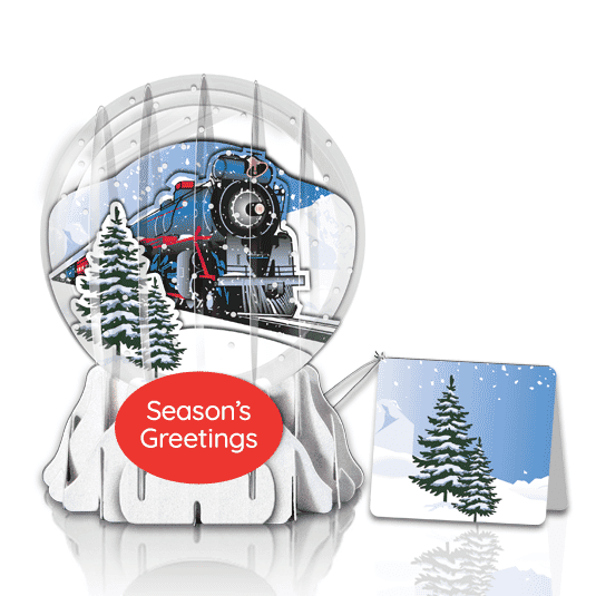 Holiday Express 3" Globe Greeting Card