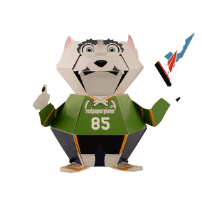 Huksy Pop-Up Mascot (Sample)