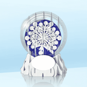 Let it Snowflake 3" Globe Greeting Card (Sample)