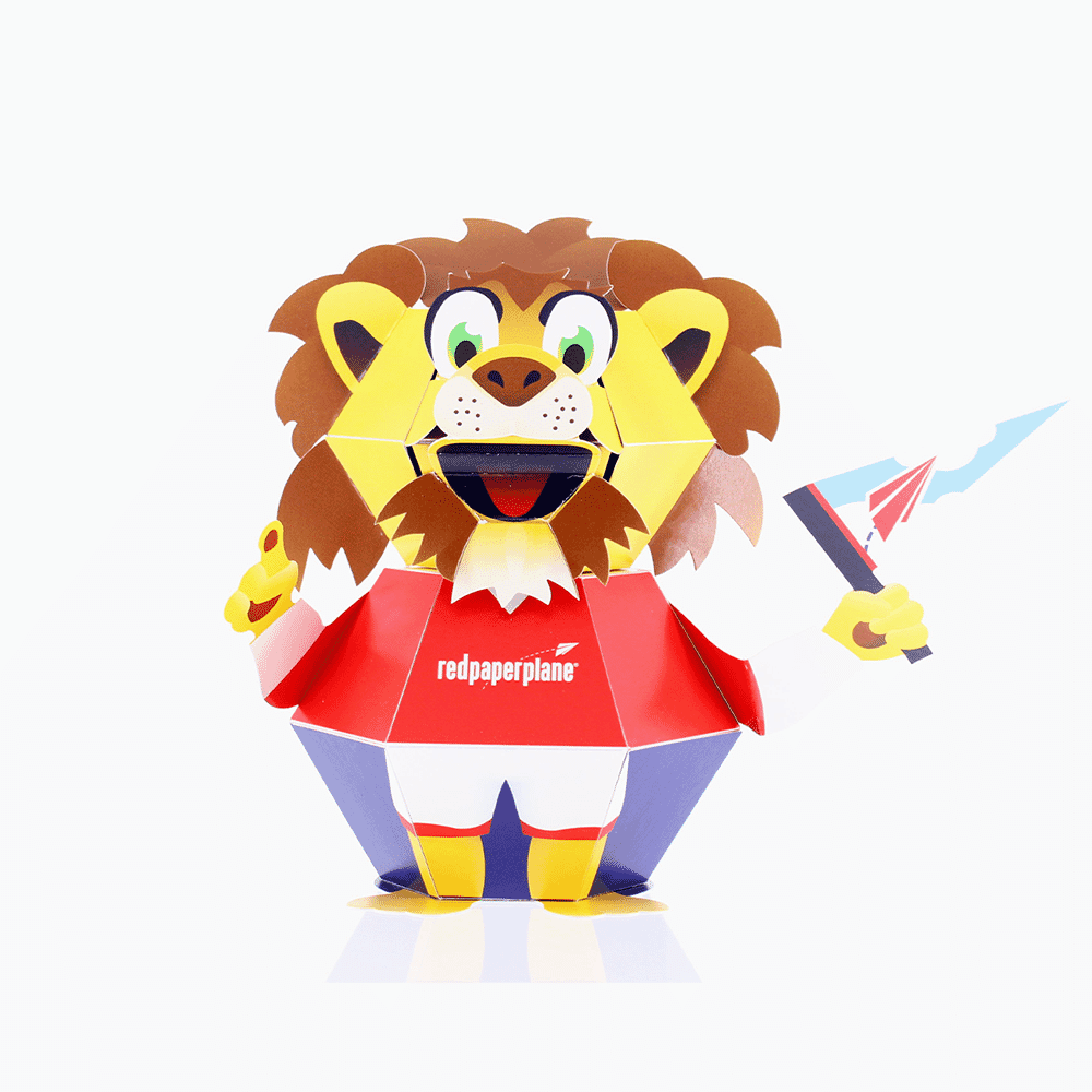 Lion Pop-Up Mascot (Sample)