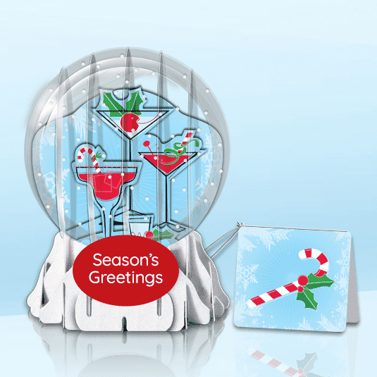 Lively Libations Globe Greeting Card