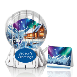Northern Lights Globe Greeting Card (Sample)