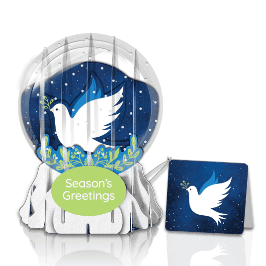 Peace for All 3" Globe Greeting Card
