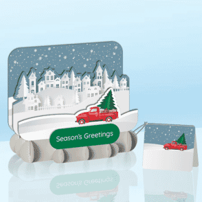 Snow Covered Benches Standout Greeting Card